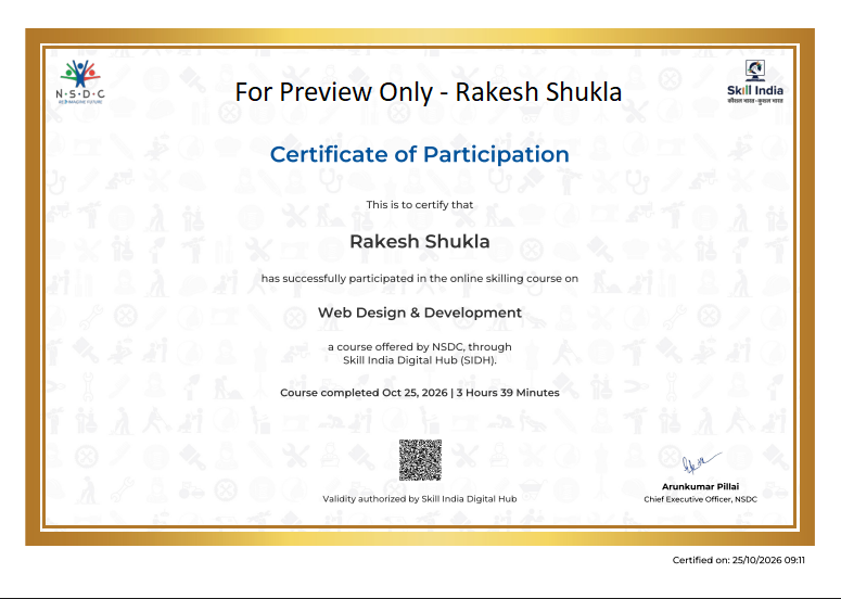 Frontend Certificate